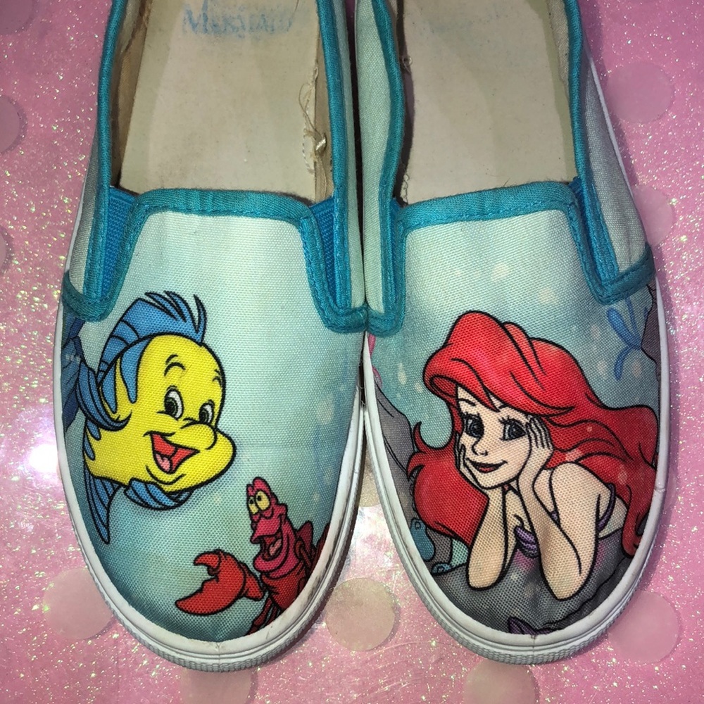 Disney’s The Little Mermaid Ariel Slip on Sneakers Disneyland Cosplay Halloween